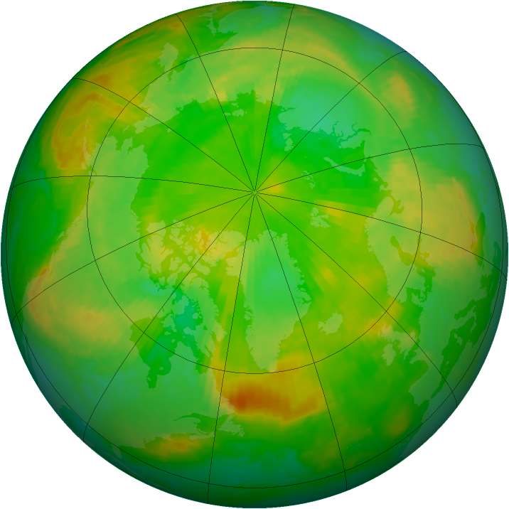 Arctic ozone map for 23 June 2003
